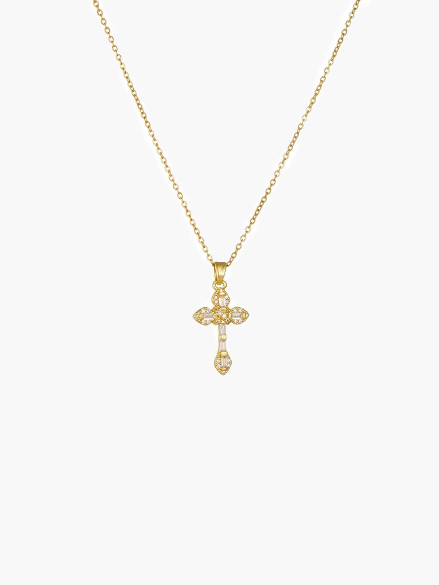Collana con ciondolo a croce in zircone Lucy