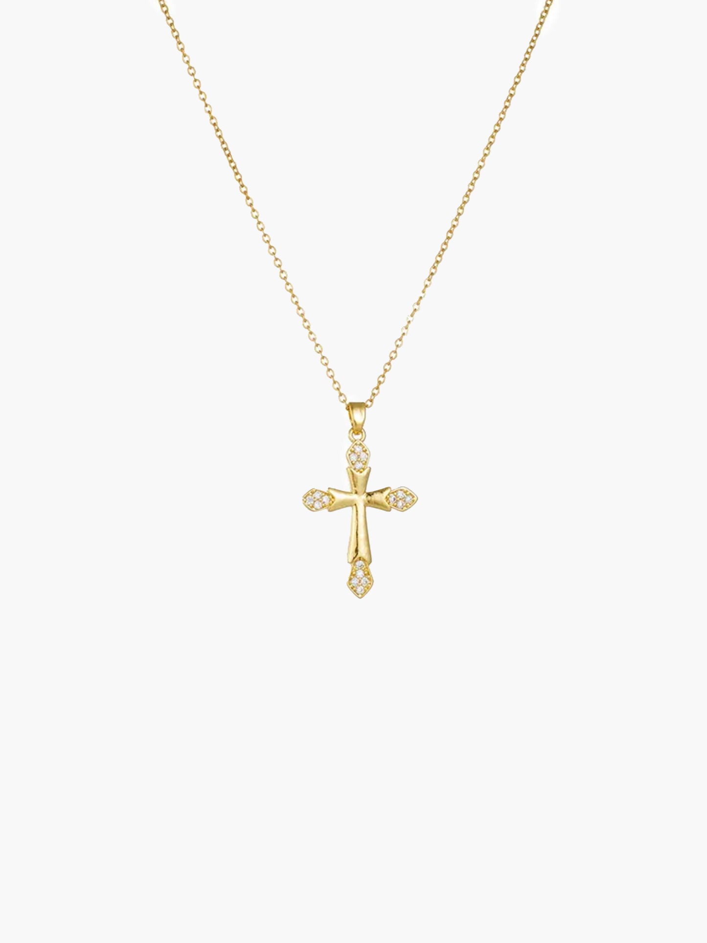 Collana con ciondolo a croce in zircone Lucy