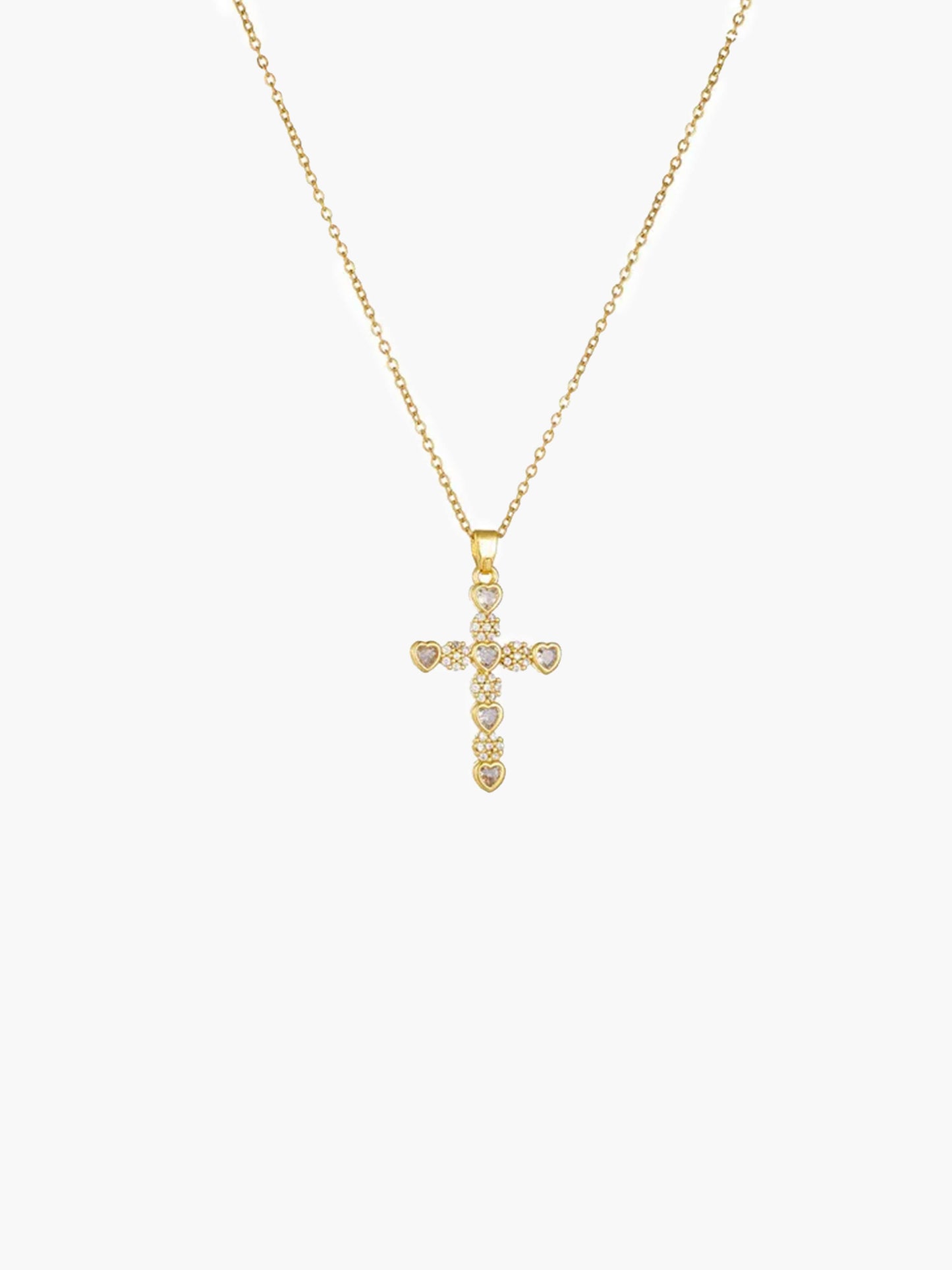 Collana con ciondolo a croce in zircone Lucy