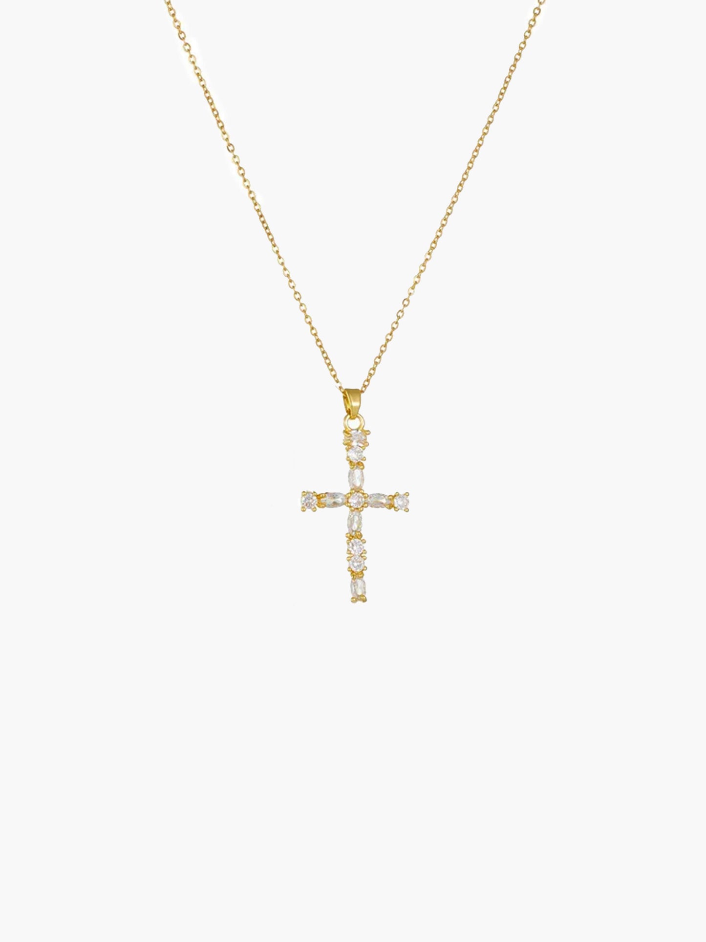 Collana con ciondolo a croce in zircone Lucy