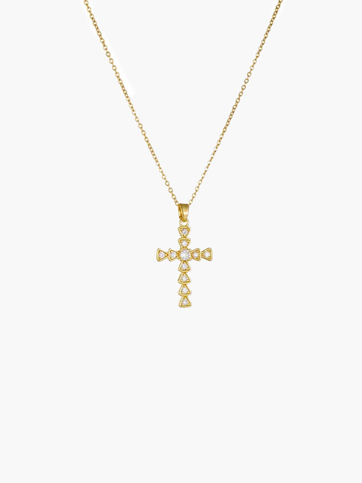 Collana con ciondolo a croce in zircone Lucy