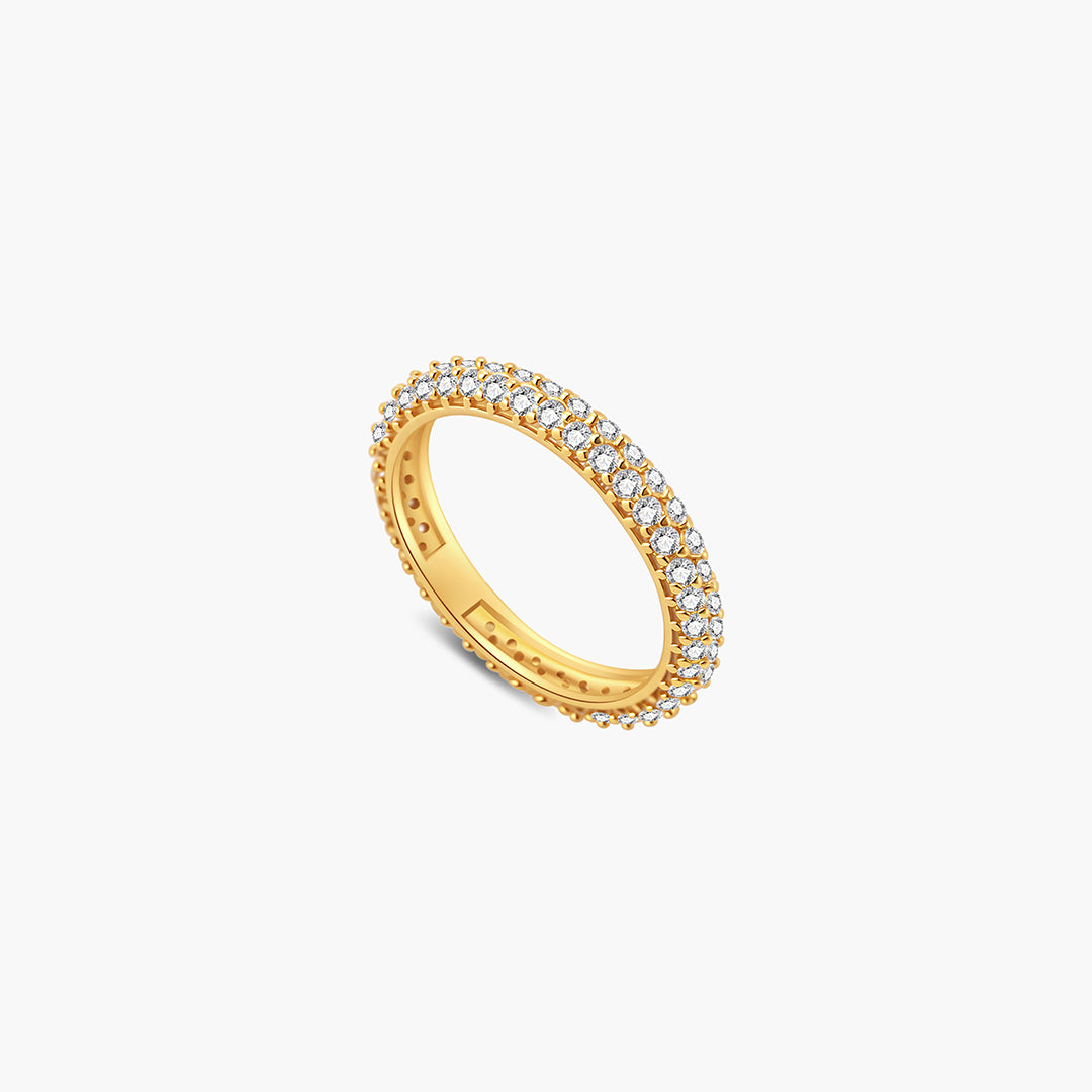Anello Zeya Crown-Edge con strass