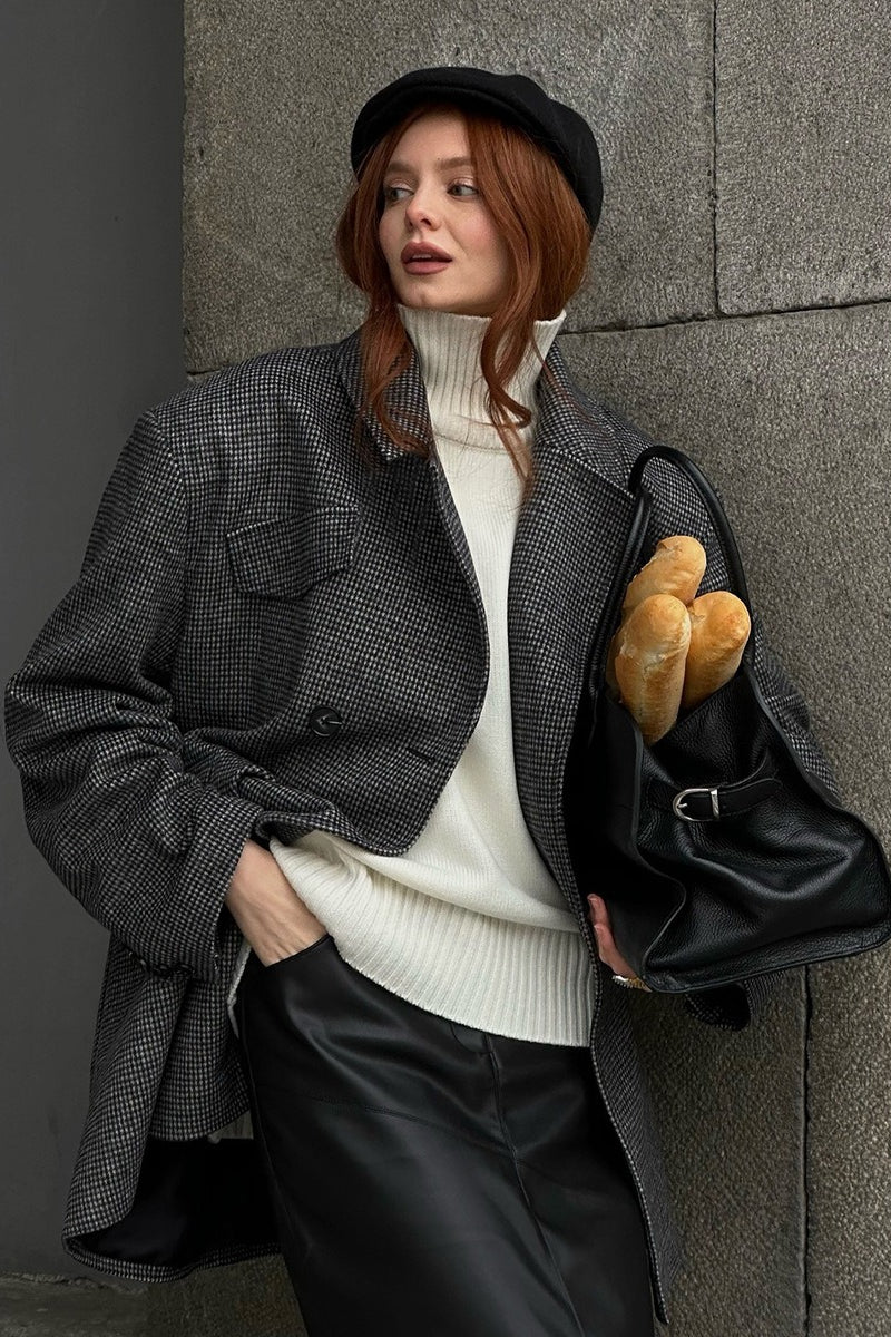 Cappotto Amy in tweed strutturato
