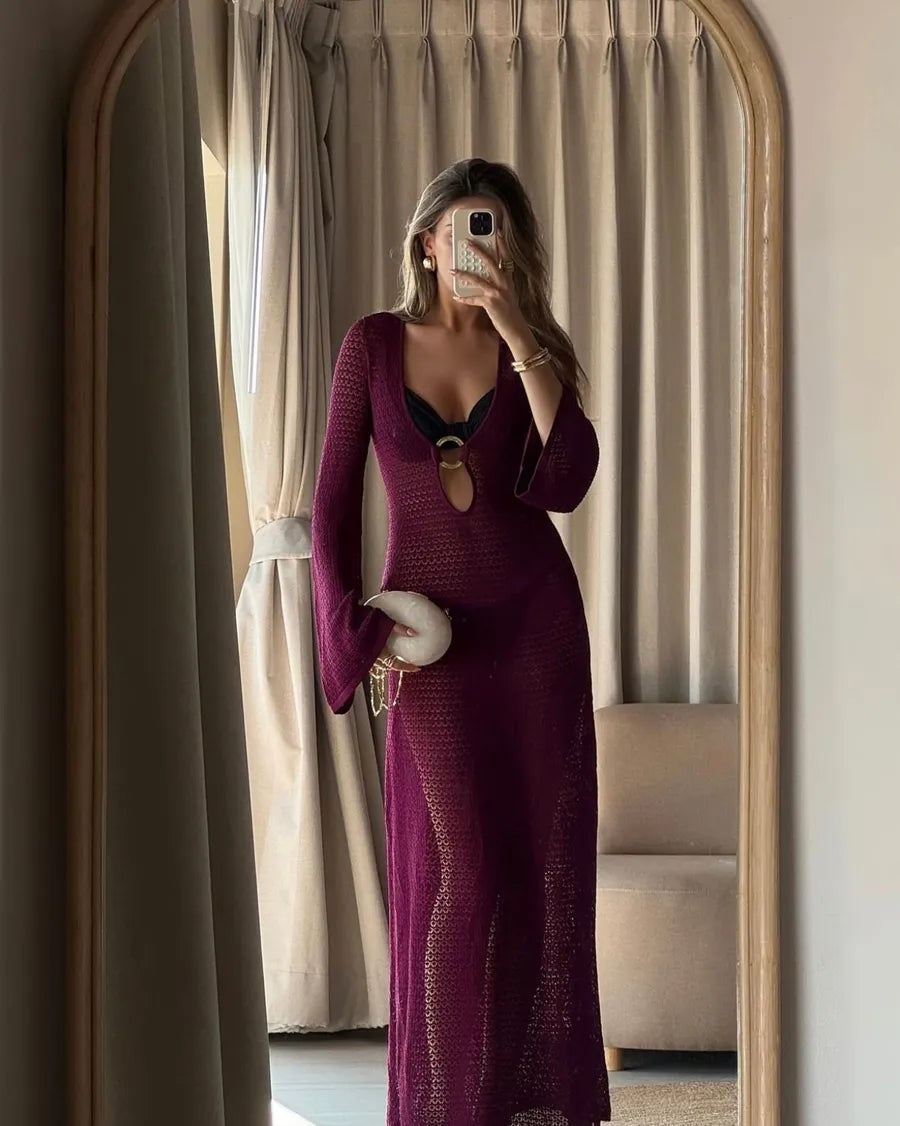 Courtney vestito da spiaggia in maglia aderente