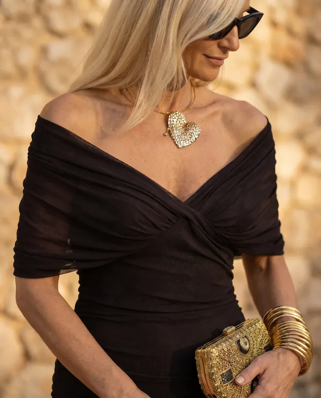 Abito midi/Maxi in mesh Naomi