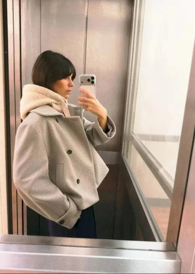 Giacca con Collo Alto e Tasche Alice