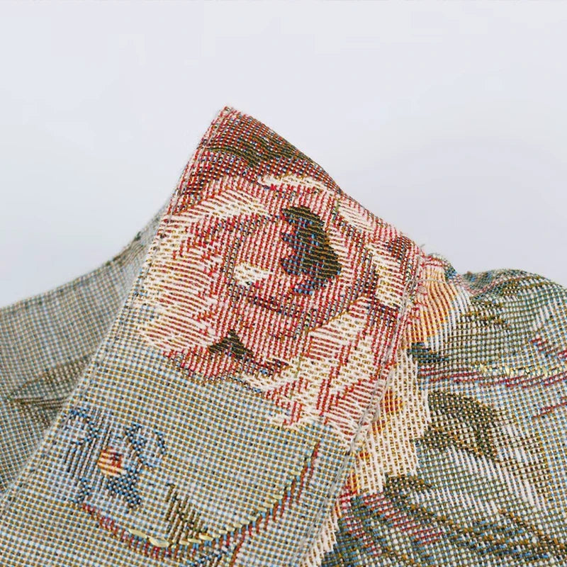 Giacca corta Anne in jacquard vintage