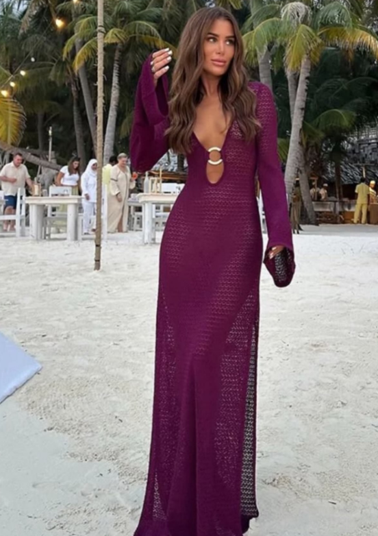 Courtney vestito da spiaggia in maglia aderente