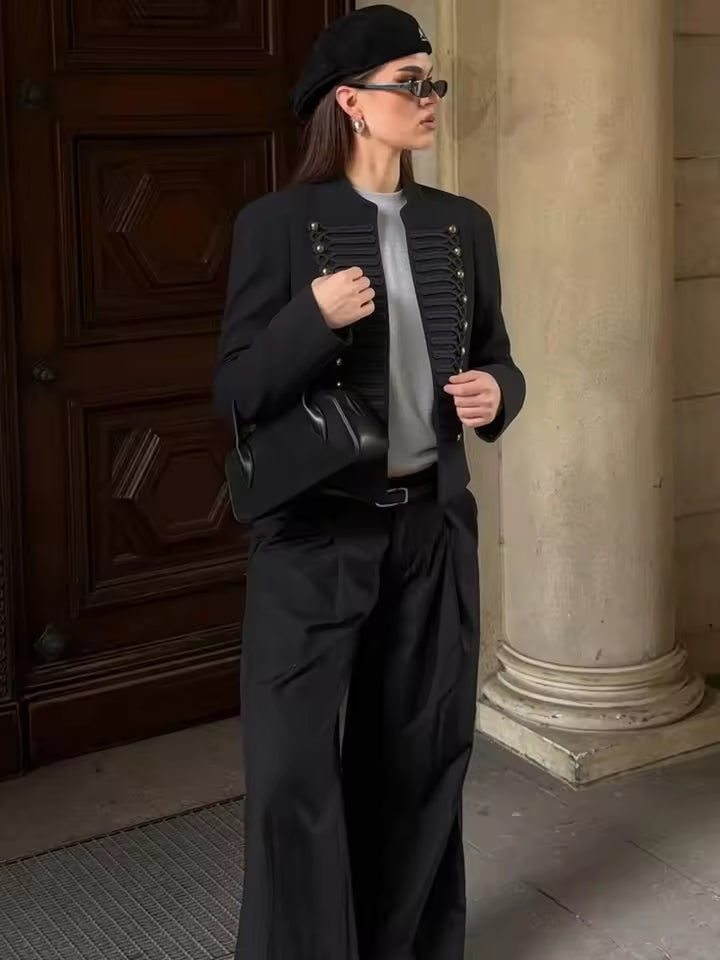 Denise Giacca Militare in Ecopelle Opaca