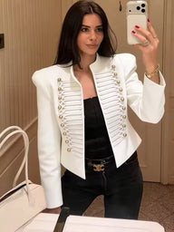 Denise Giacca Militare in Ecopelle Opaca