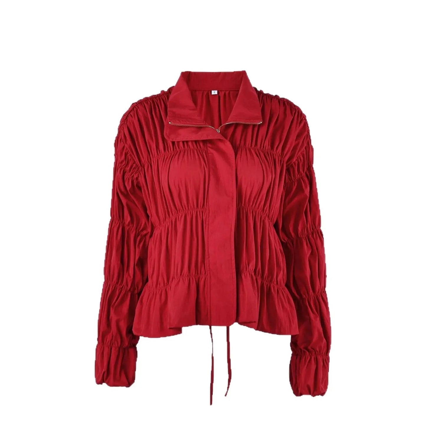 Giacca Ellie con zip e arricciature