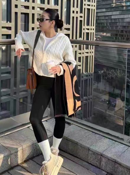 Cardigan Melanie a collo alto con zip