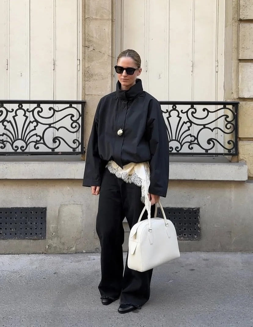 Fiona giacca anti‑vento con collo a imbuto