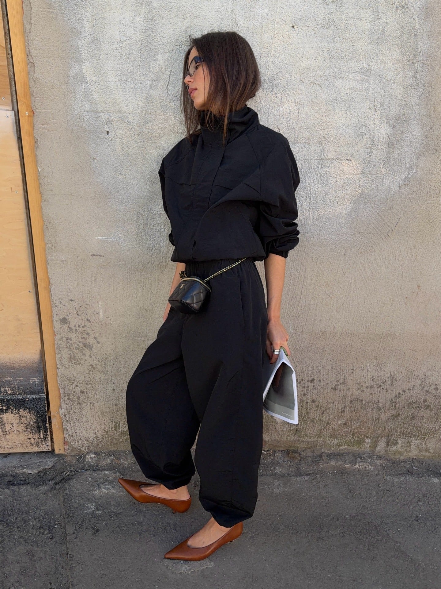 Fiona giacca anti‑vento con collo a imbuto