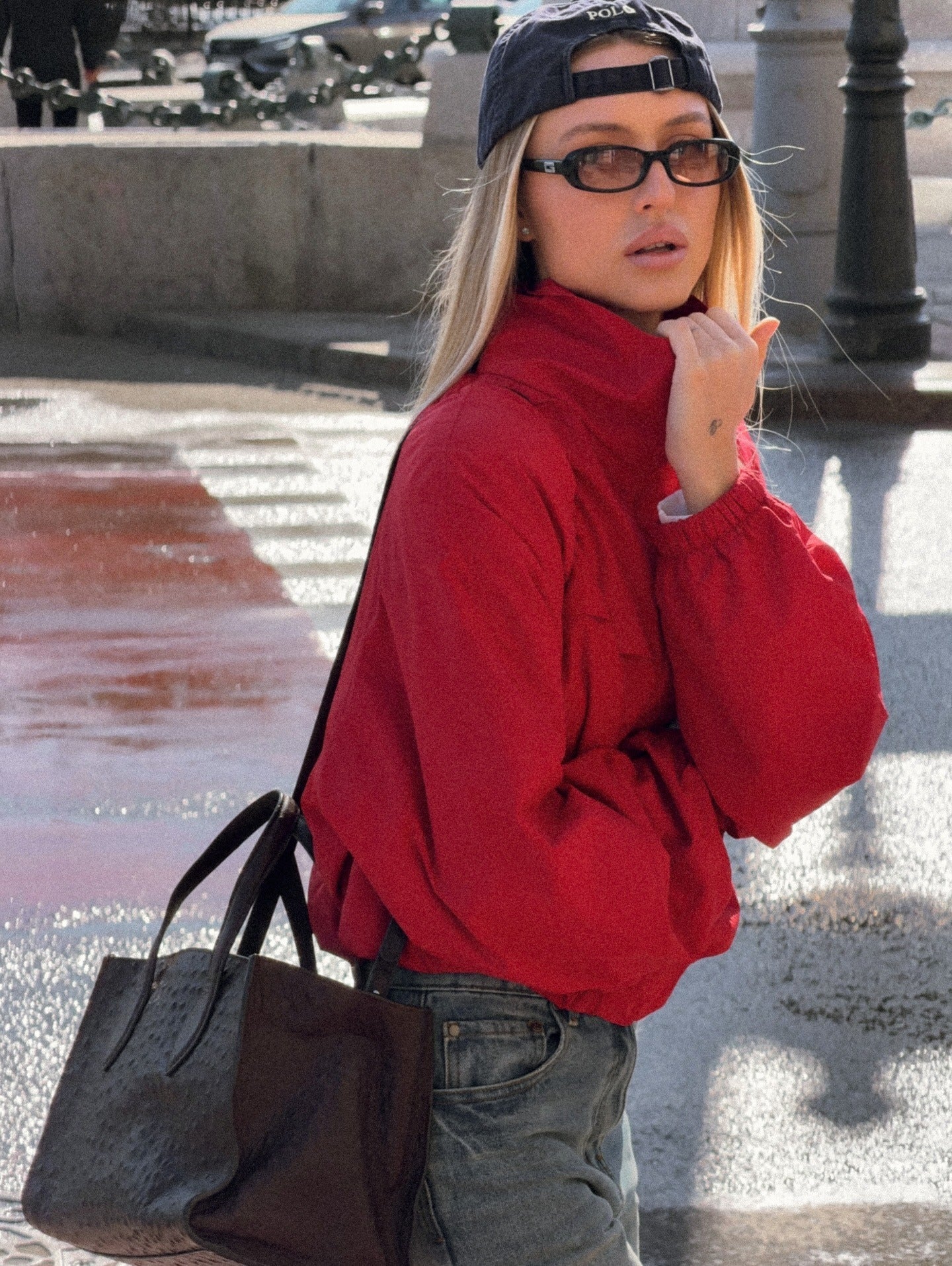 Fiona giacca anti‑vento con collo a imbuto