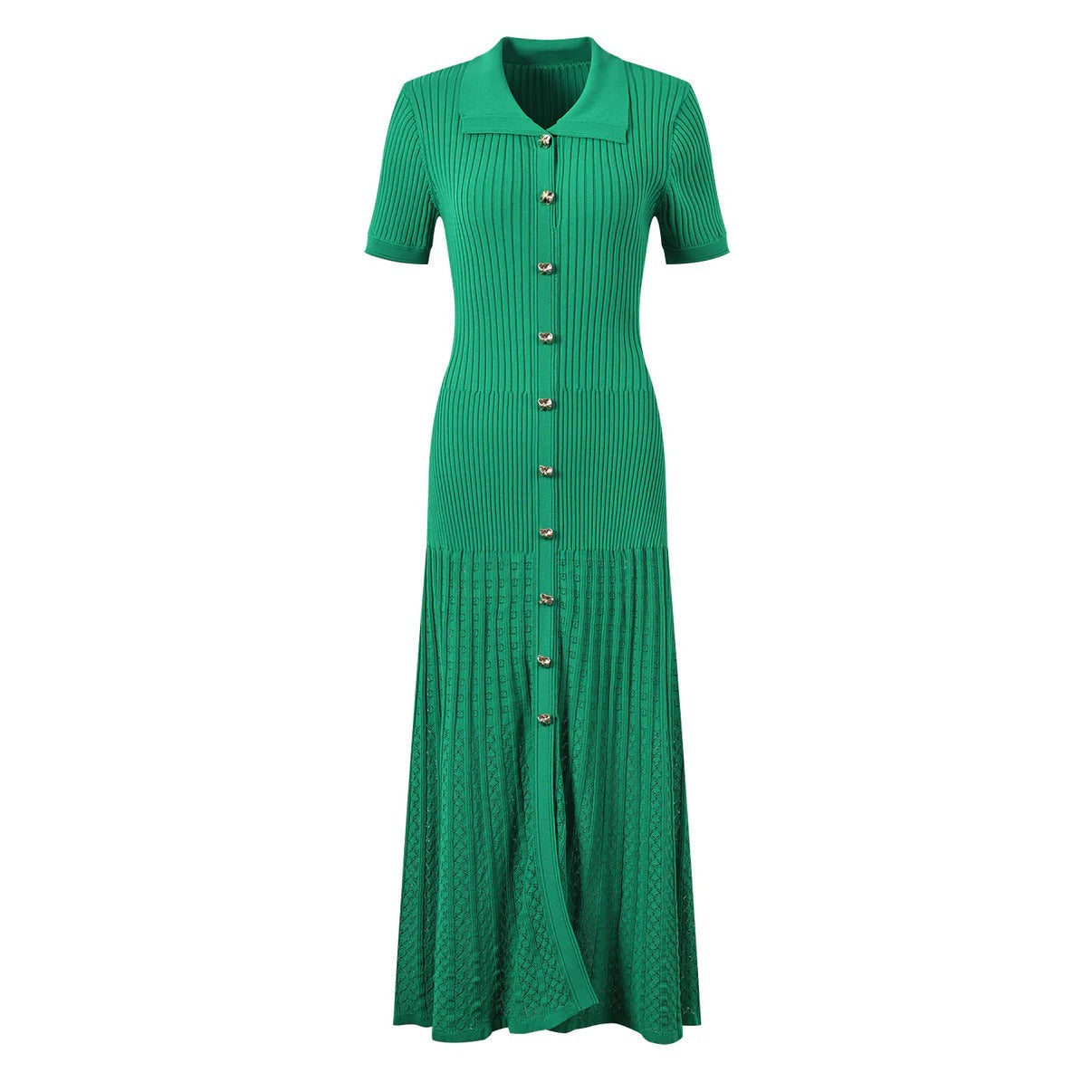 Sophia abito maxi polo in maglia a coste