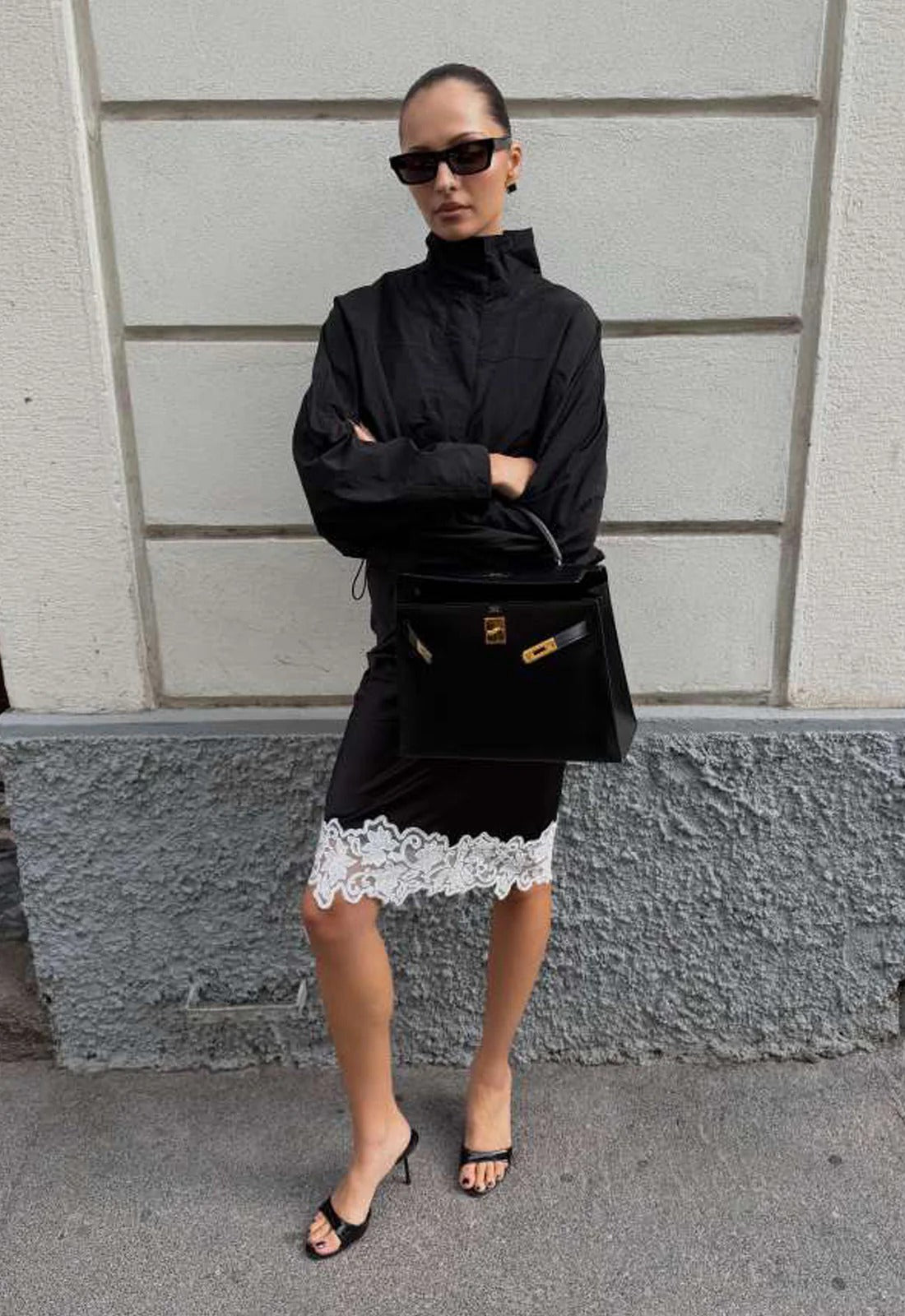 Fiona giacca anti‑vento con collo a imbuto