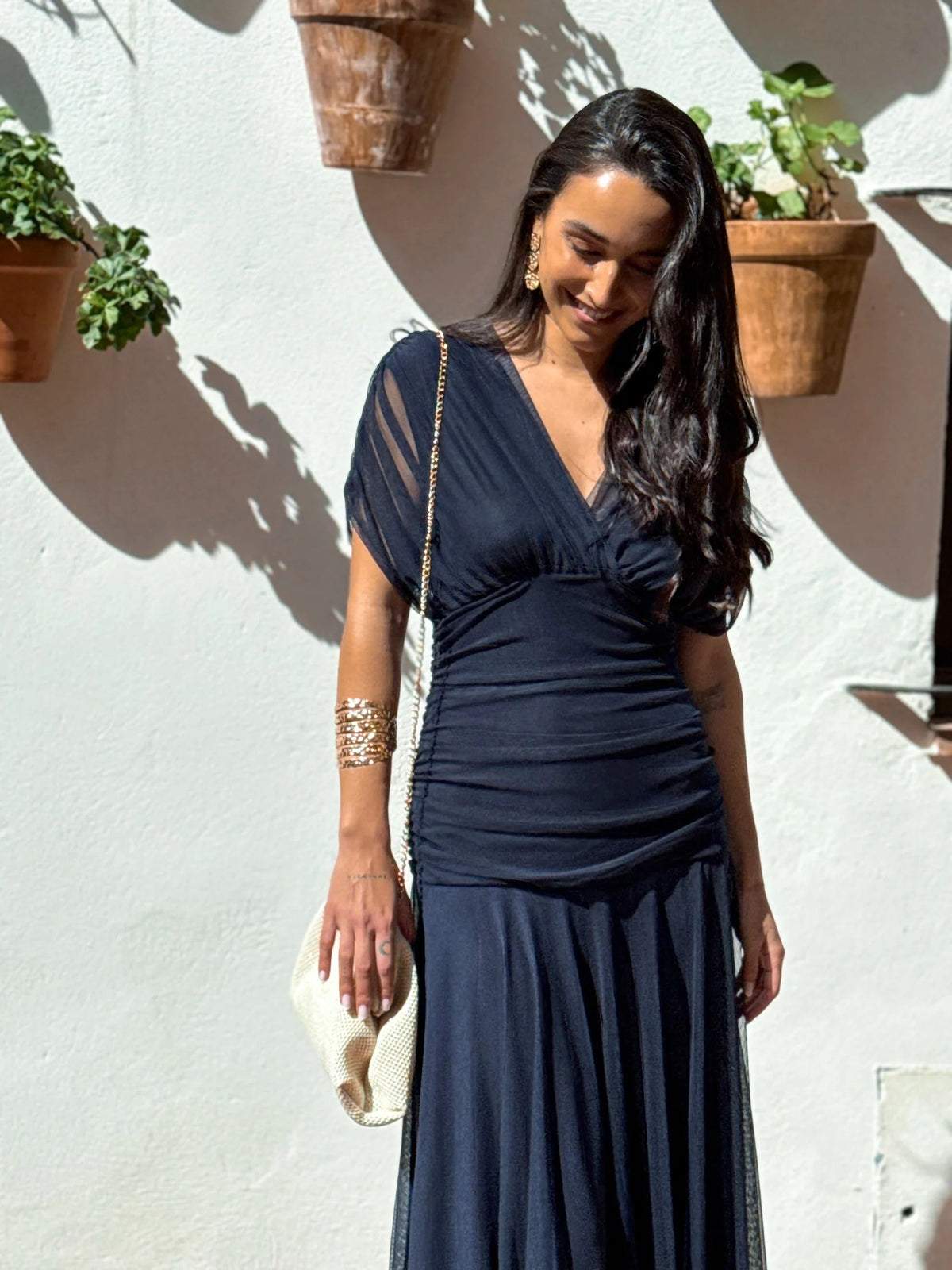 Abito midi/Maxi in mesh Naomi