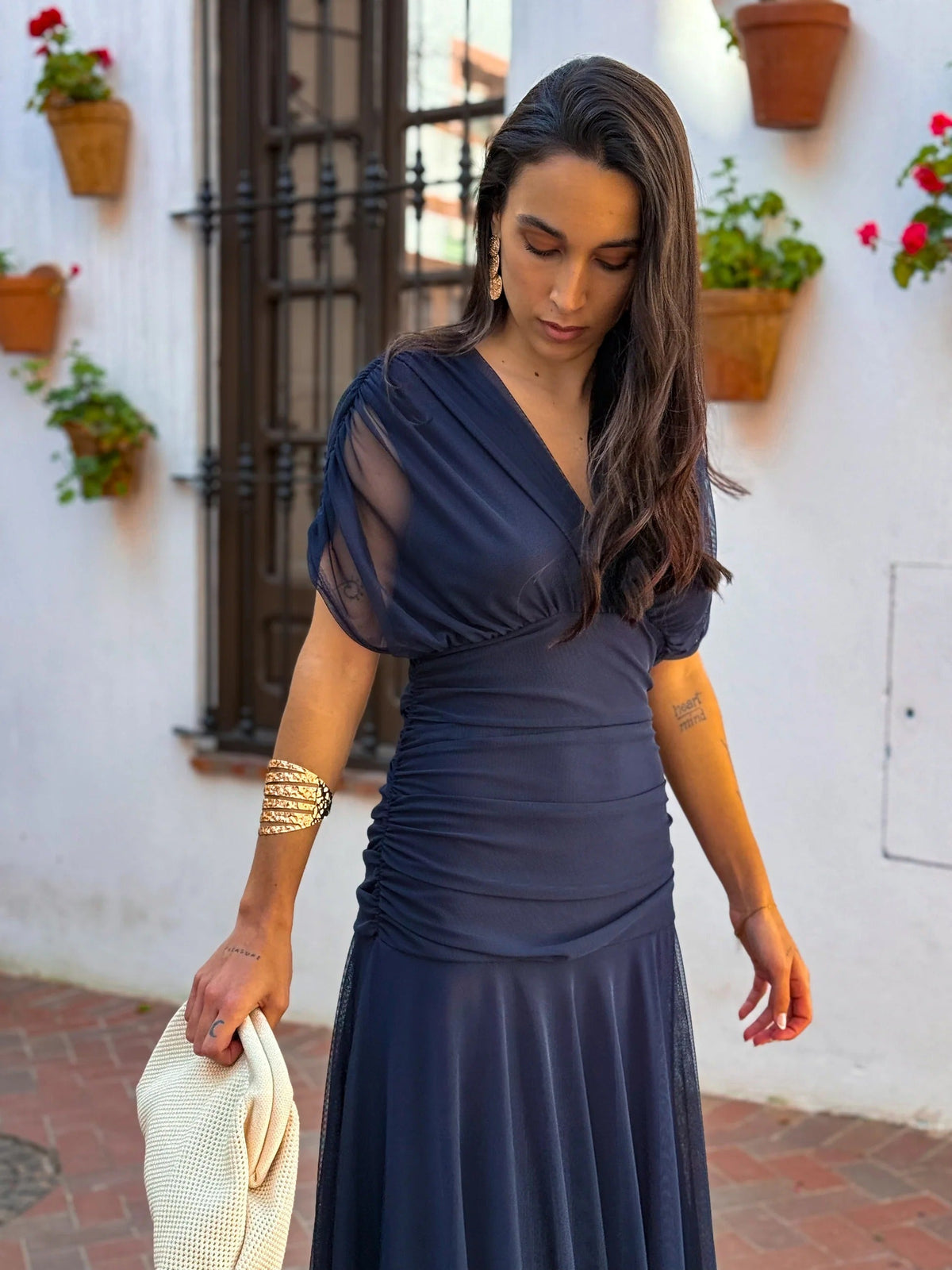 Abito midi/Maxi in mesh Naomi