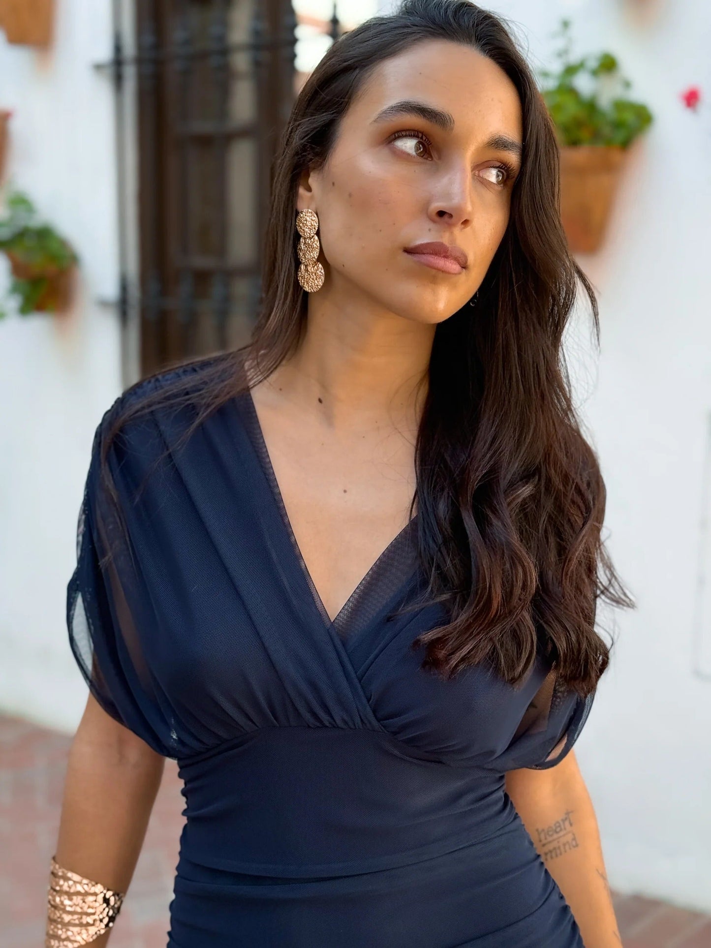 Abito midi/Maxi in mesh Naomi