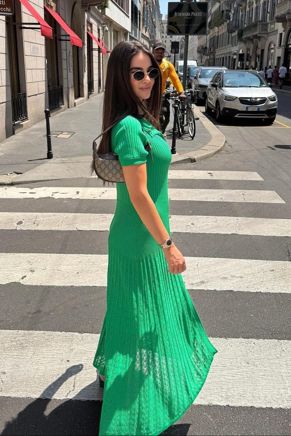 Sophia abito maxi polo in maglia a coste