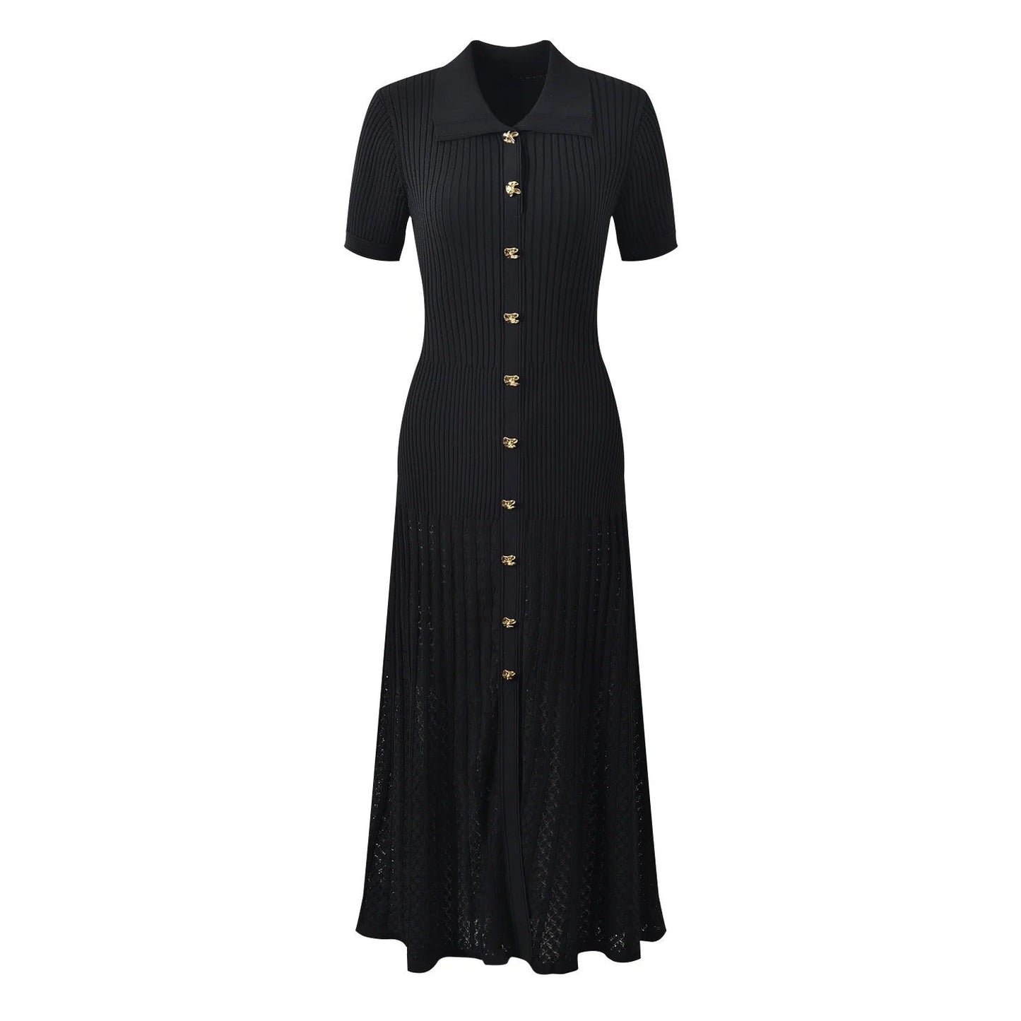Sophia abito maxi polo in maglia a coste