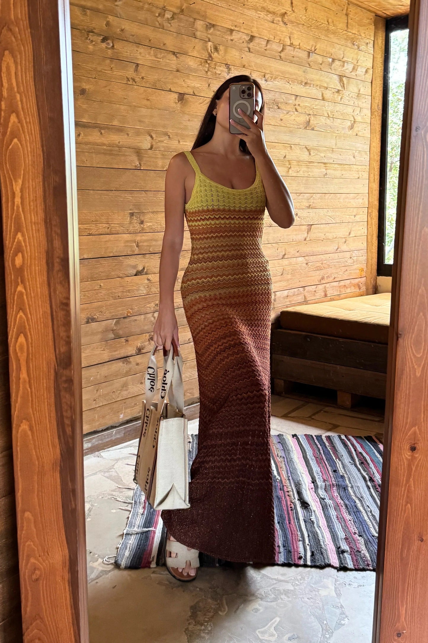 Margot abito maxi in maglia Sunset