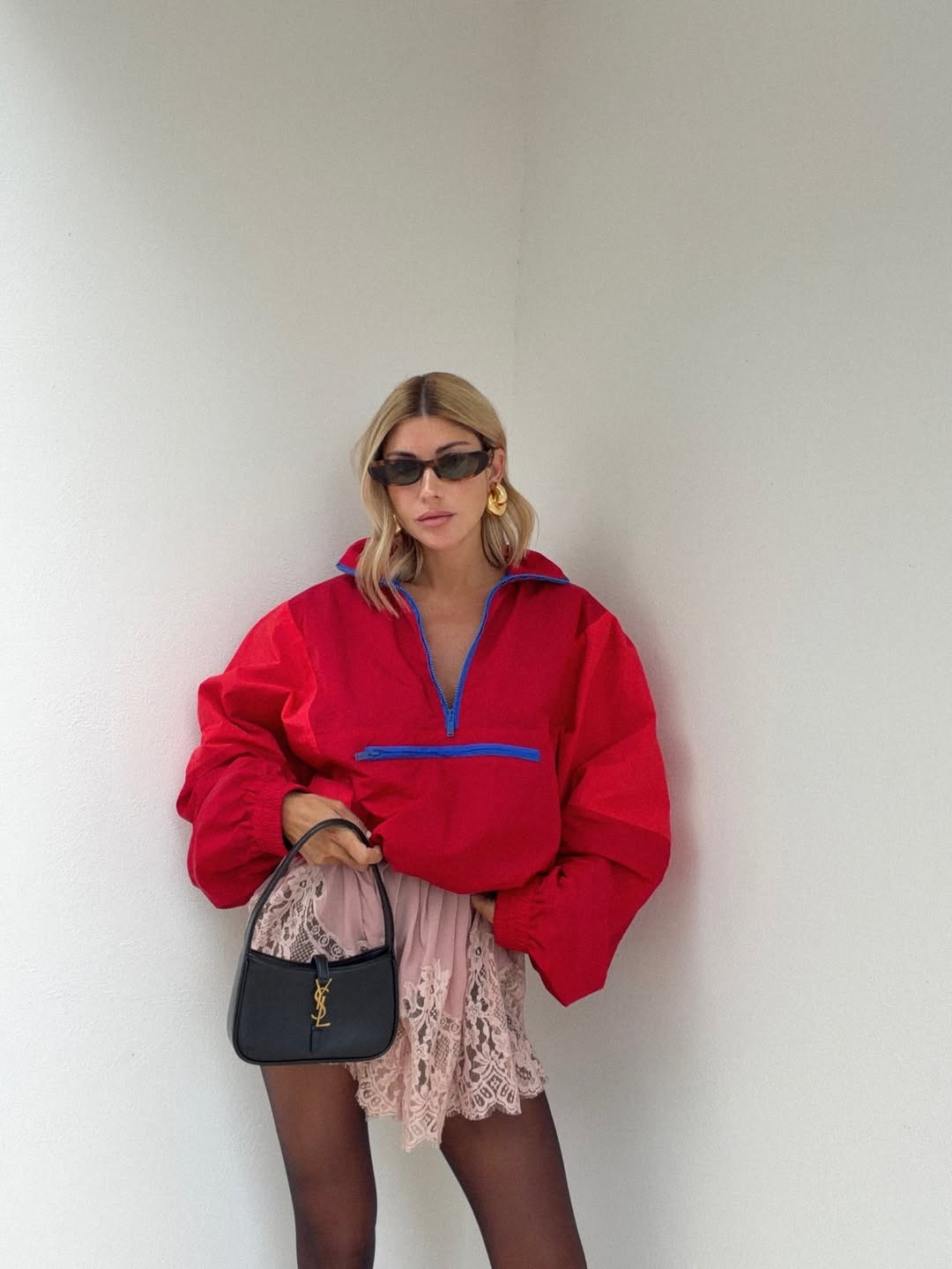 Giacca antivento Miranda con mezza zip