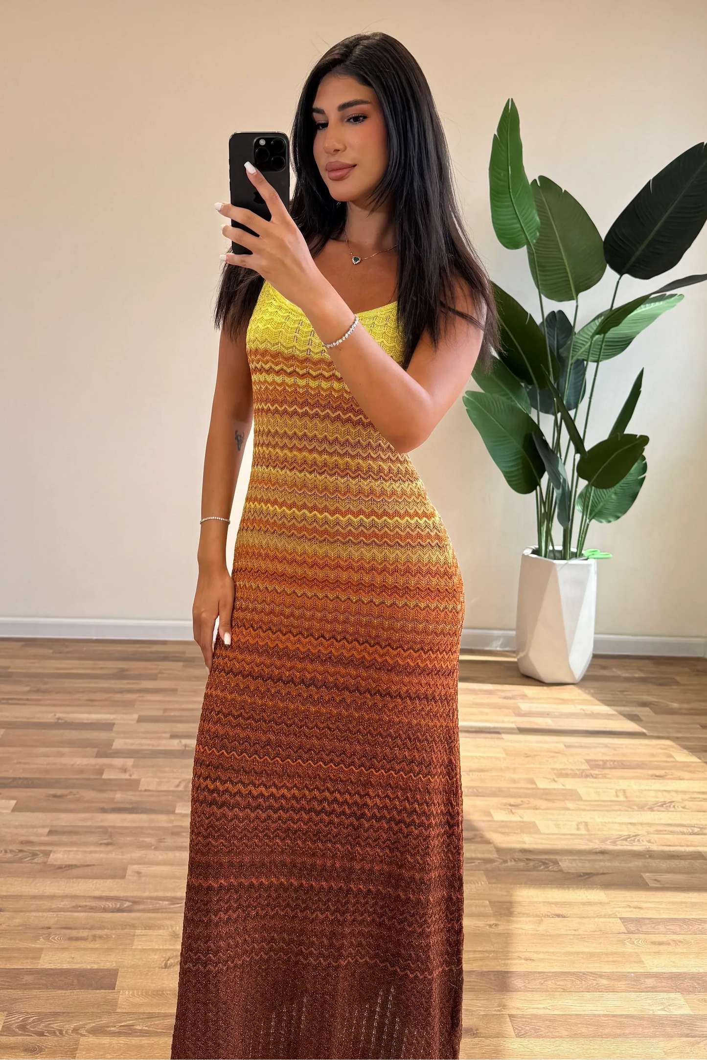 Margot abito maxi in maglia Sunset