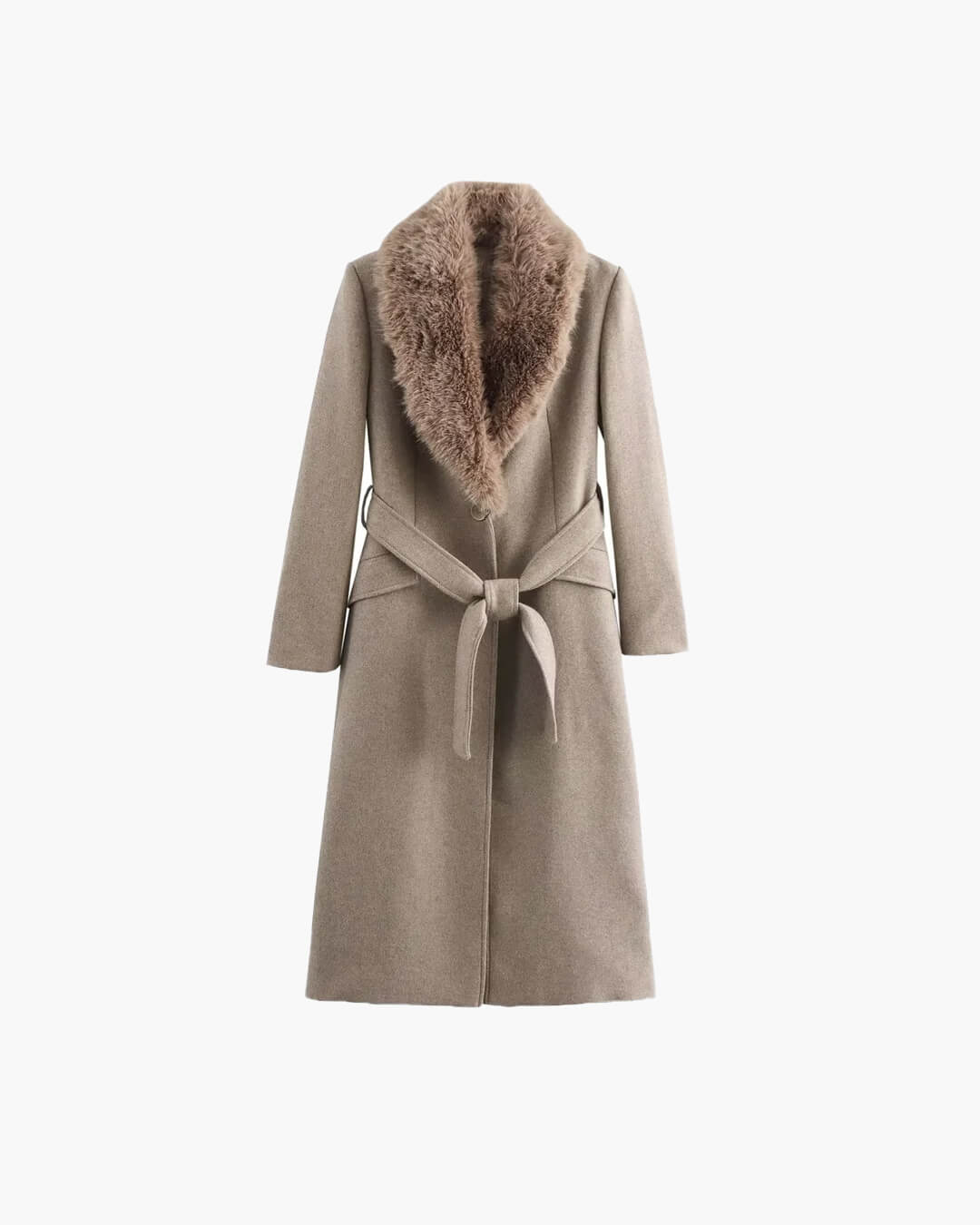 Cappotto maxi Lola con collo in ecopelliccia