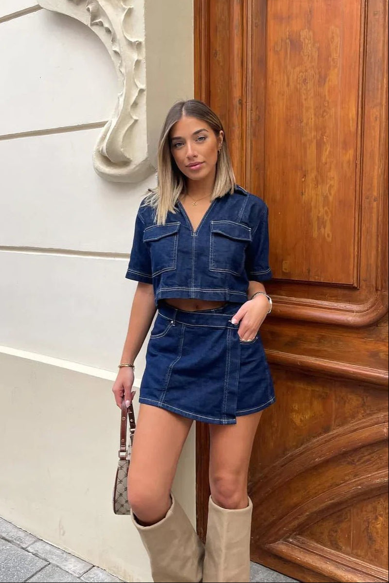 Sophie top corto e set skort