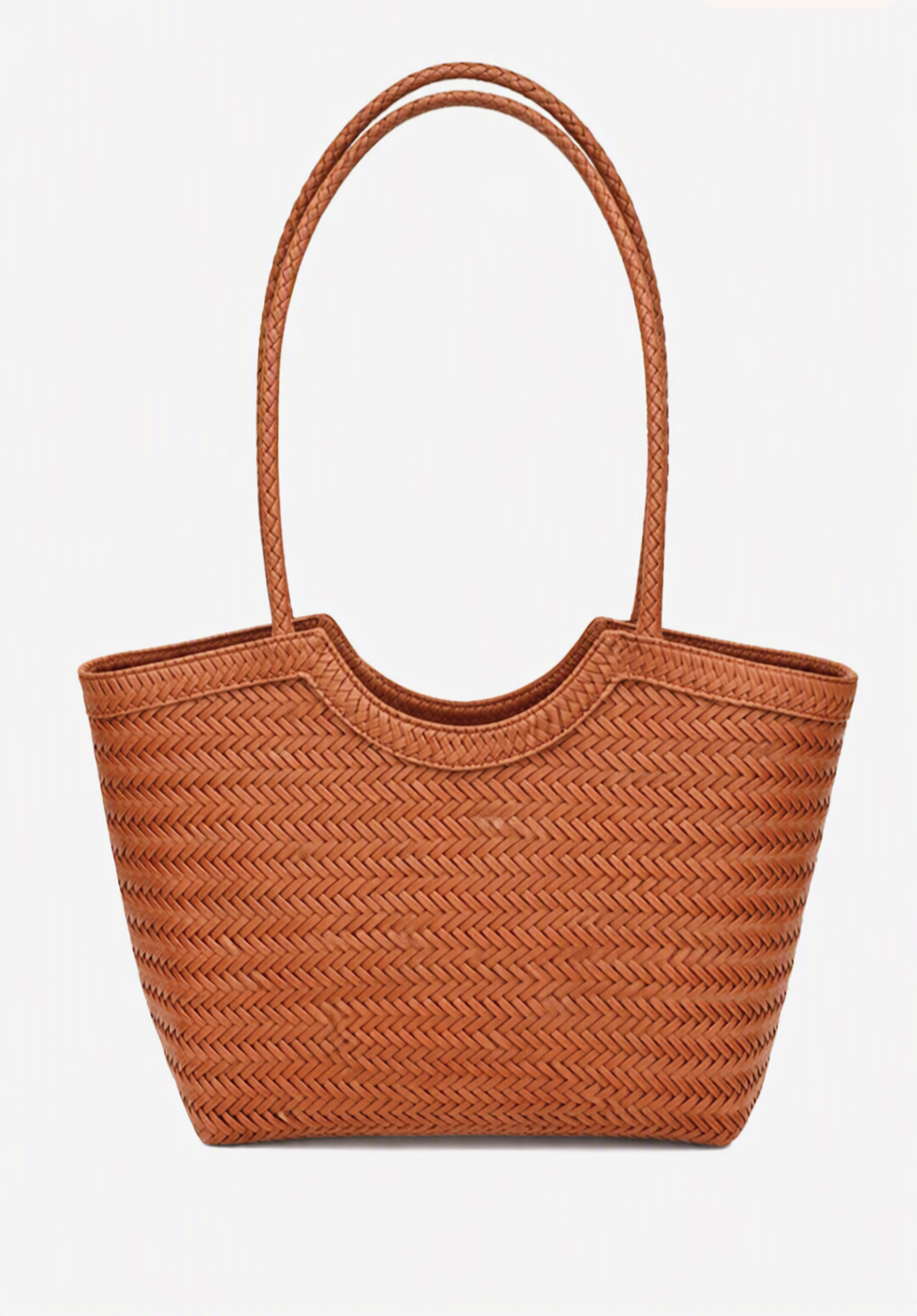 Borsa intrecciata in finta similpelle Leona