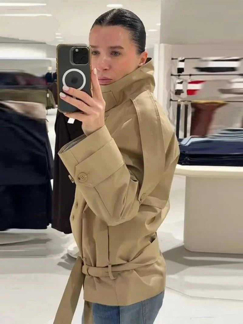 Trench Coat Utility Maria a Collo Alto