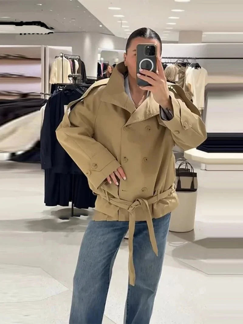 Trench Coat Utility Maria a Collo Alto