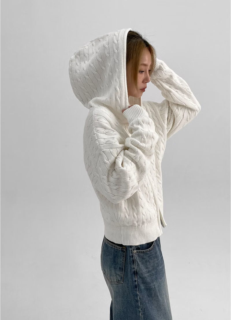 Cardigan Melanie a collo alto con zip