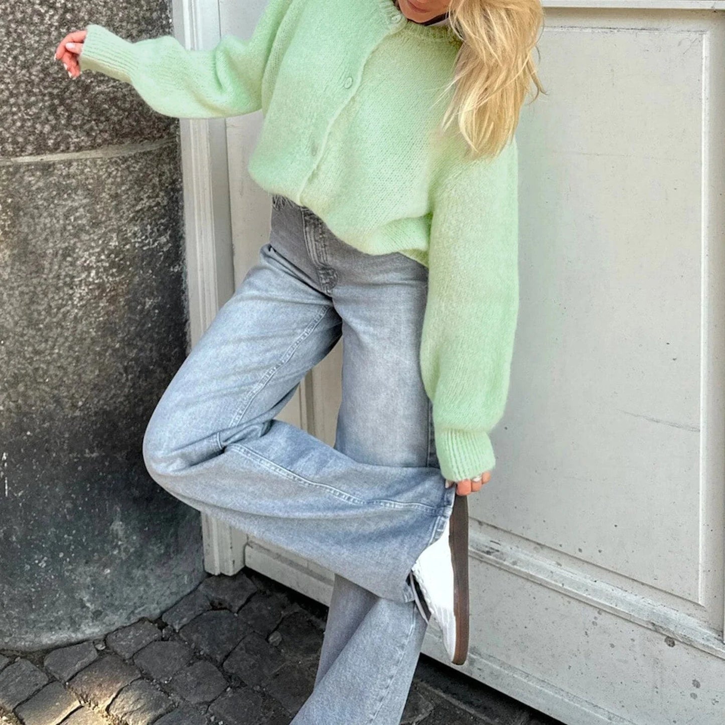 Cardigan Rebecca Oversize in Maglia Pelosa