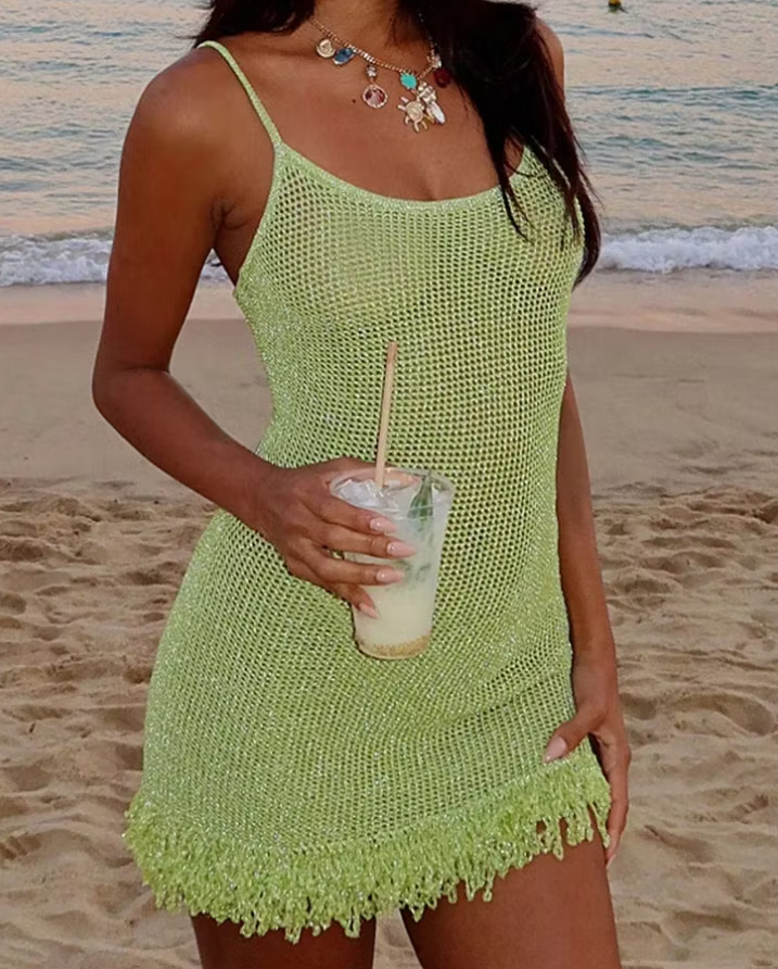 Candice abito aderente in maglia e rete