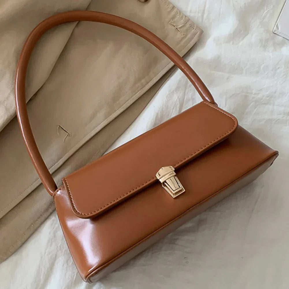 SEAME - SEAME Women's Handbag - Vintage Vegan Leather Shoulder Bag for Casual Use Brown