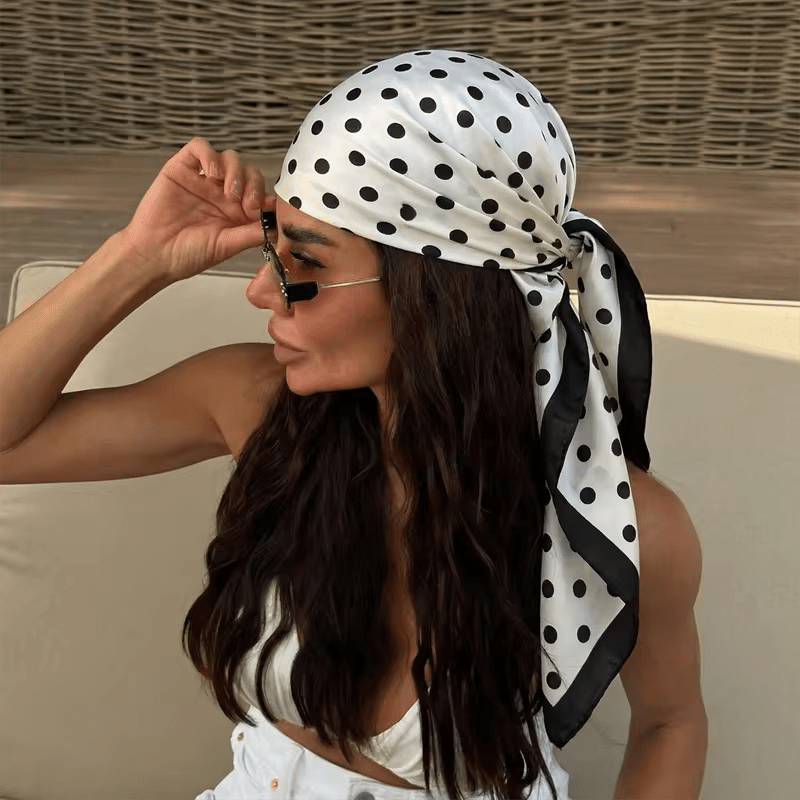 Maria foulard di seta a pois