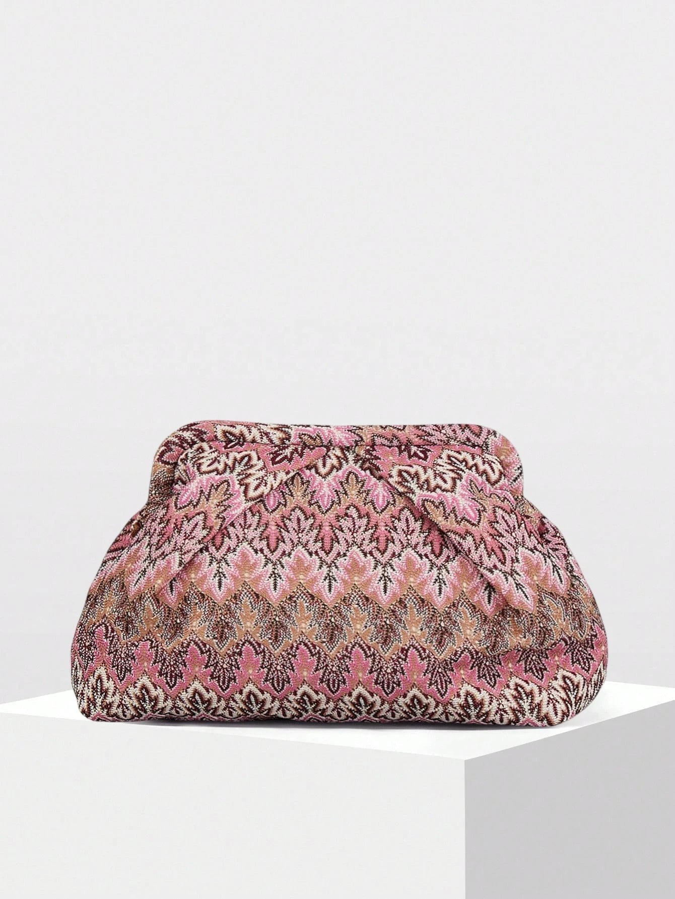 Pochette plissettata Jacquard Sophia