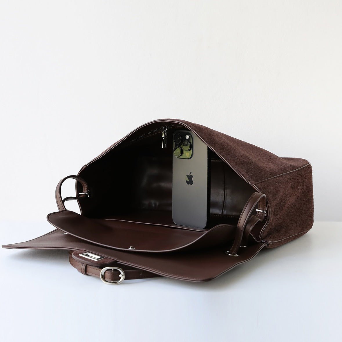 Borsa Tote Retrò in Pelle Bovina Opaca Lena
