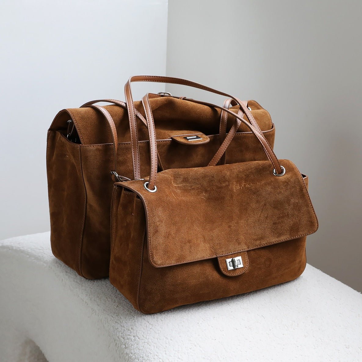 Borsa Tote Retrò in Pelle Bovina Opaca Lena