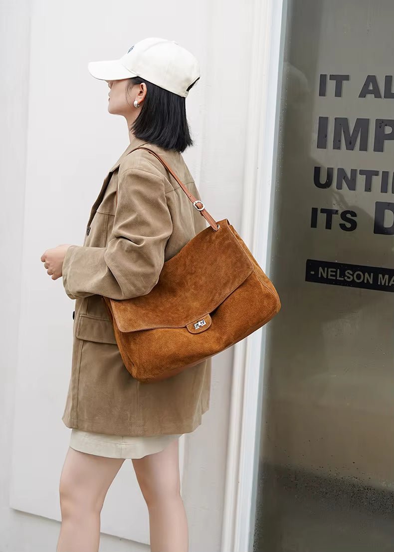 Borsa Tote Retrò in Pelle Bovina Opaca Lena