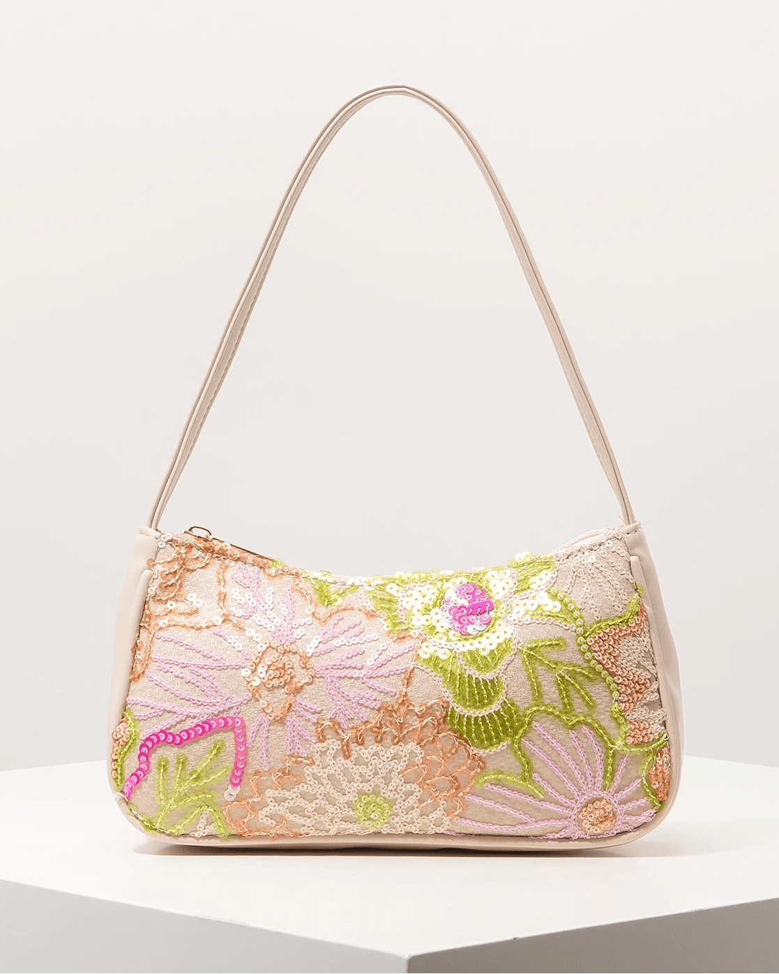 Borsa a spalla Sophia ricamata con paillettes