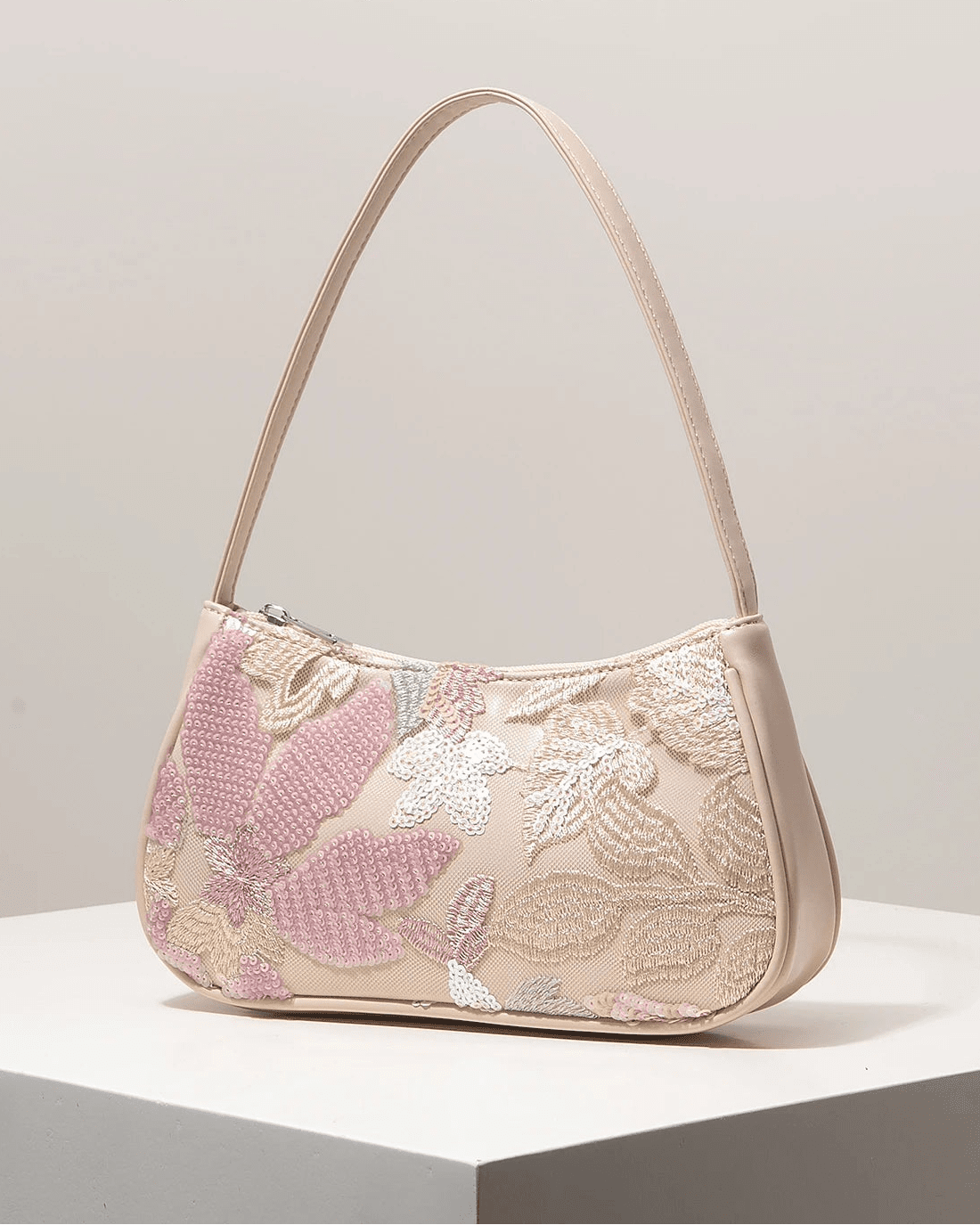 Borsa a spalla Sophia ricamata con paillettes