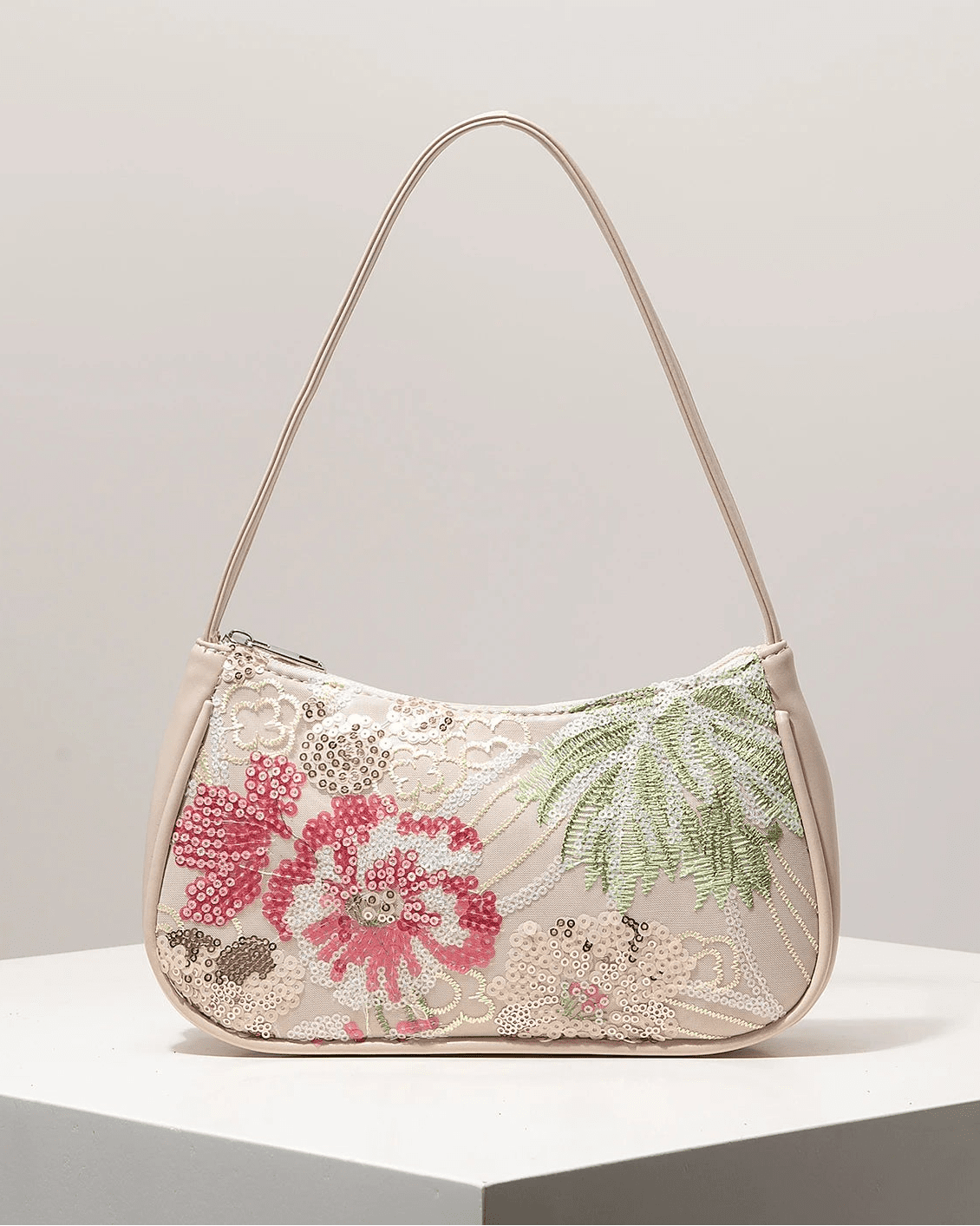 Borsa a spalla Sophia ricamata con paillettes