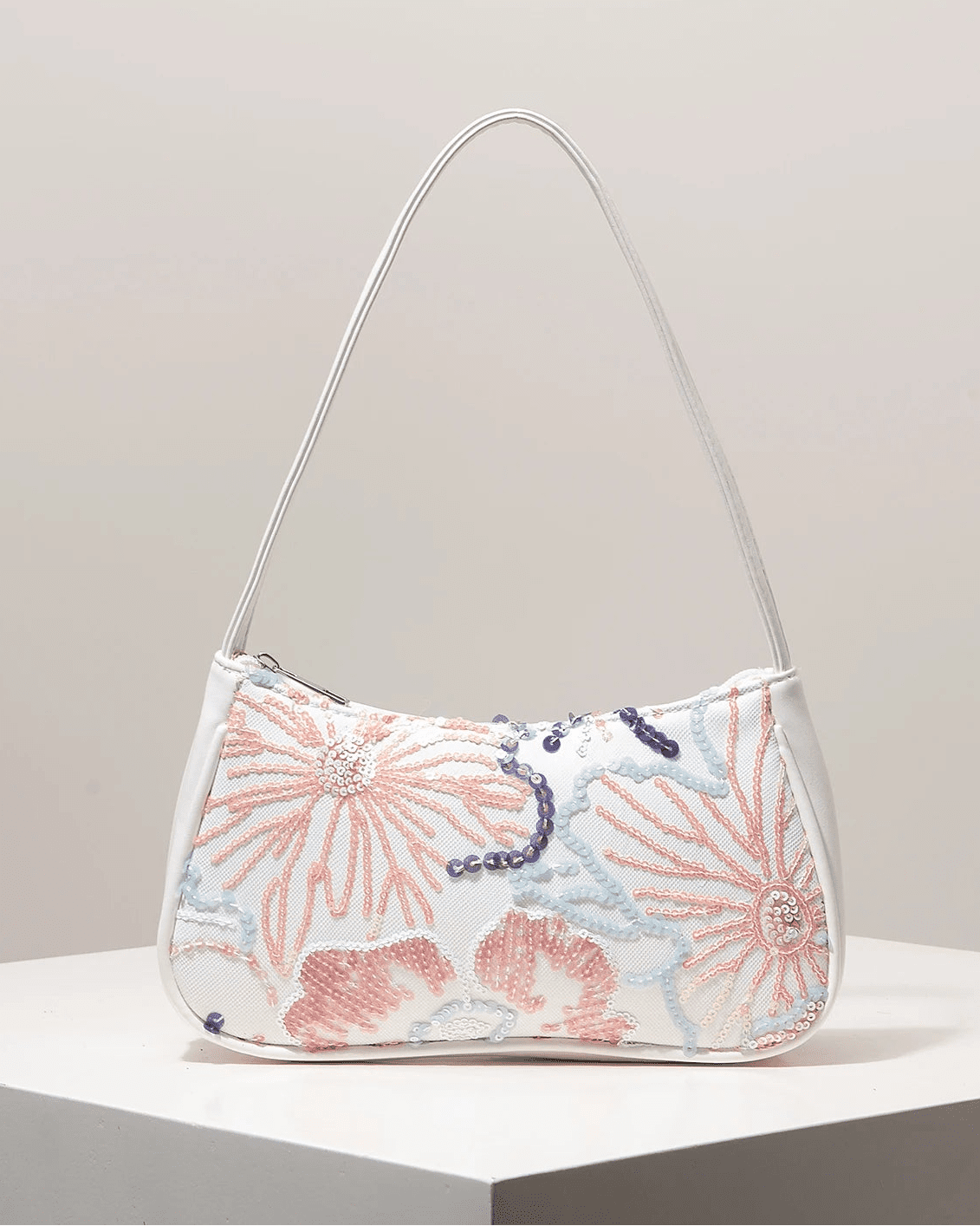 Borsa a spalla Sophia ricamata con paillettes