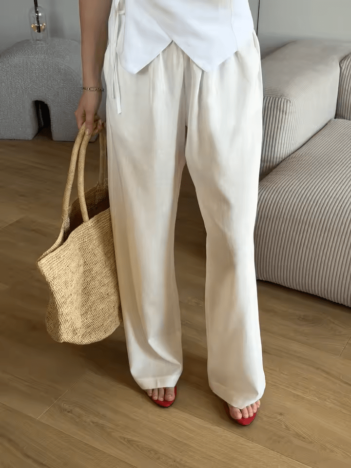 Vivienne borsa a mano in rattan intrecciato