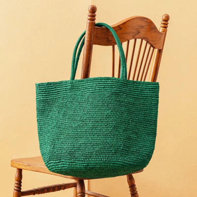 Vivienne borsa a mano in rattan intrecciato