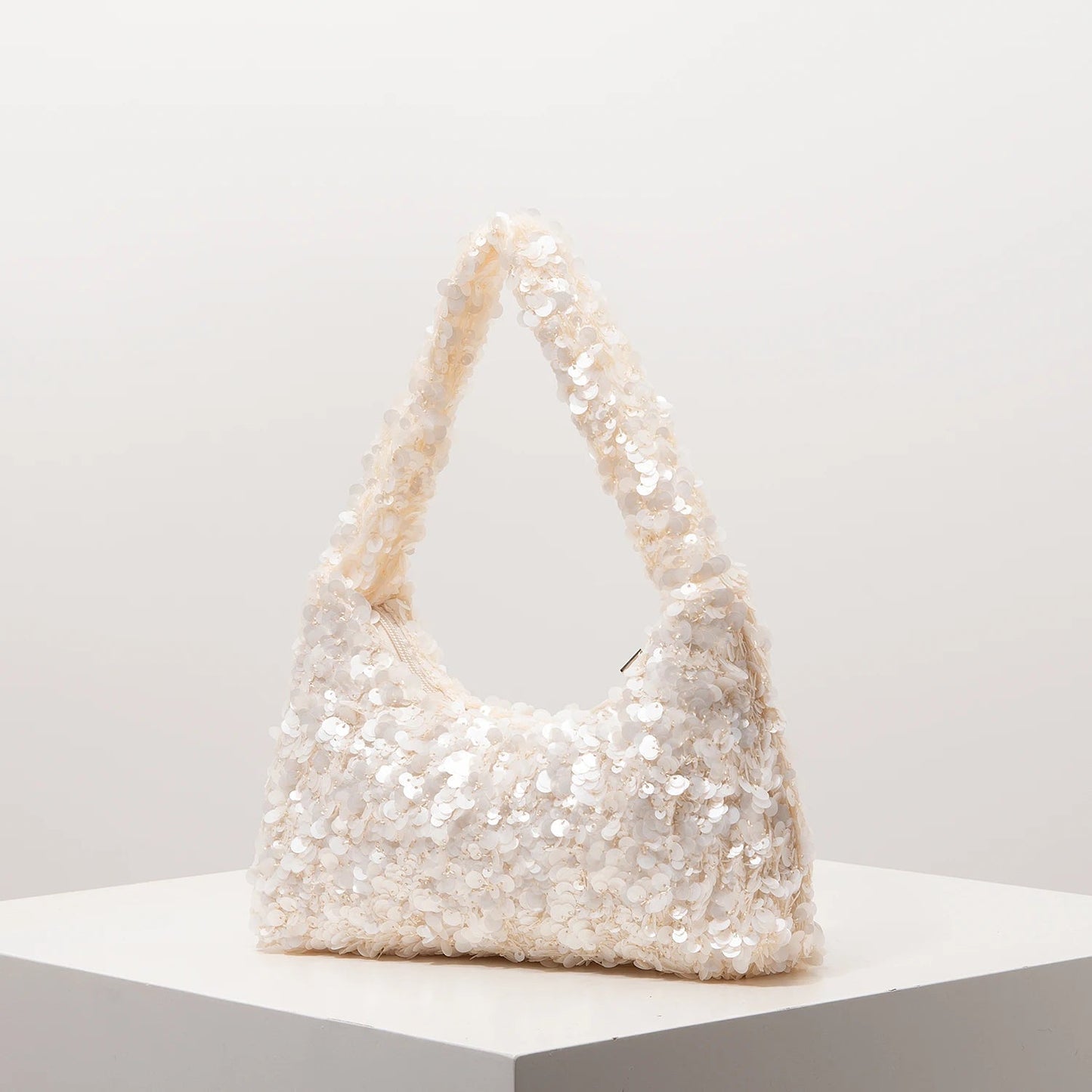 Borsa a spalla da sera Margot con paillettes